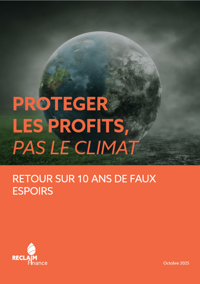 Protéger les profits, pas le climat couverture rapport